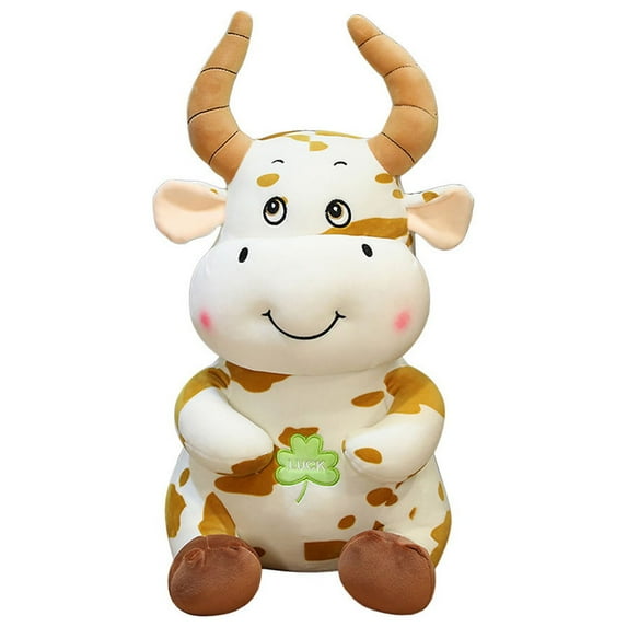 HJJLRH Cow Cattle Stuffed Animals Plush Toy, Large Milk Pillow Soft Cattle Plushies Cow Hug Pillow Stuffed Animals Doll for Boys and Girls