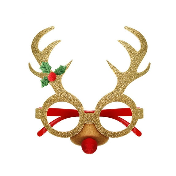 HJJLRH Cute Christmas Glasses Frames, Christmas Holiday Glasses for Kids & Adults, Fun Christmas Party Favors Festive Decorations & Trinkets, Best Photos Booth
