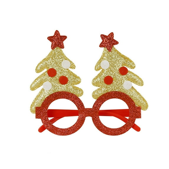 HJJLRH Cute Christmas Glasses Frames, Christmas Holiday Glasses for Kids & Adults, Fun Christmas Party Favors Festive Decorations & Trinkets, Best Photos Booth