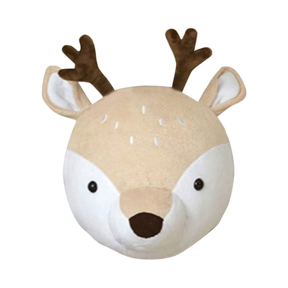 HJJLRH Deer Nursery Decor Child's Bedroom Stuffed Animal Head Wall Decor Baby Nursery Children's Room Wall Decoration