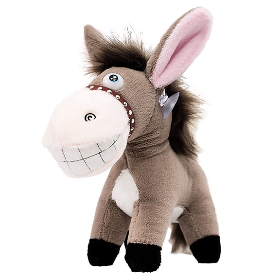 HJJLRH Funny Cartoon Teething Donkey Plush Toys, Singing Dancing Musical Ear-Flapping Stuffed Donkey Musical Interactive Stuffed Animal Plush Toy Holiday Decoration for Kids Adults