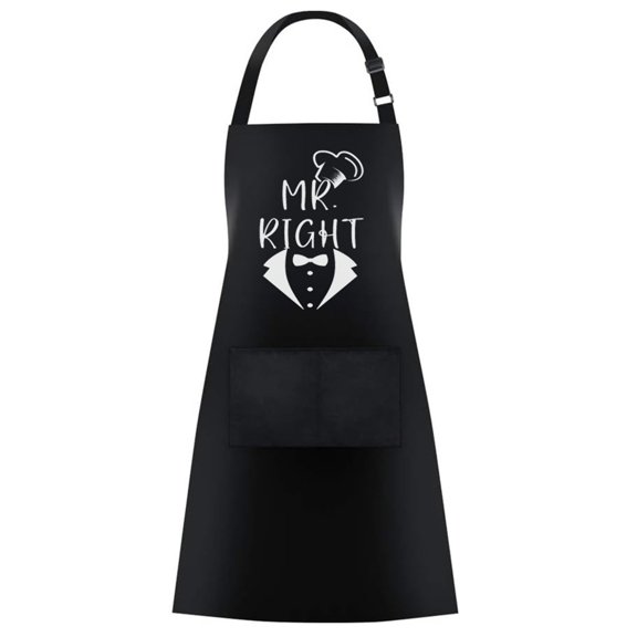 HJJLRH Matching Couples Kitchen Aprons Set with Pockets - Waterproof Professional Cooking Gear Perfect for Wedding, Engagement, Bridal Shower, Valentines, Christmas, Anniversary Wedding Birthday