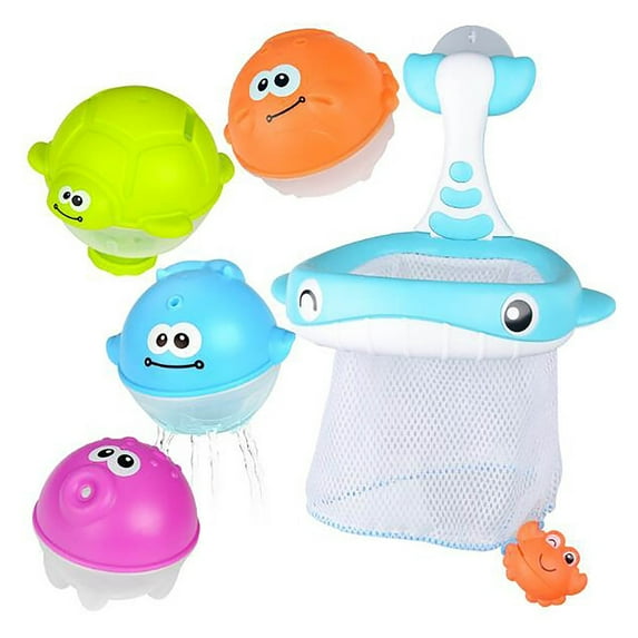 HJJLRH Mesh Bath Toy Organizer, Cute Bath Toy Storage Net Bathtub Toy Organizer, Perfect Bathroom Hanging Storage Bag Quick Dry Bath Toy Holder Bag