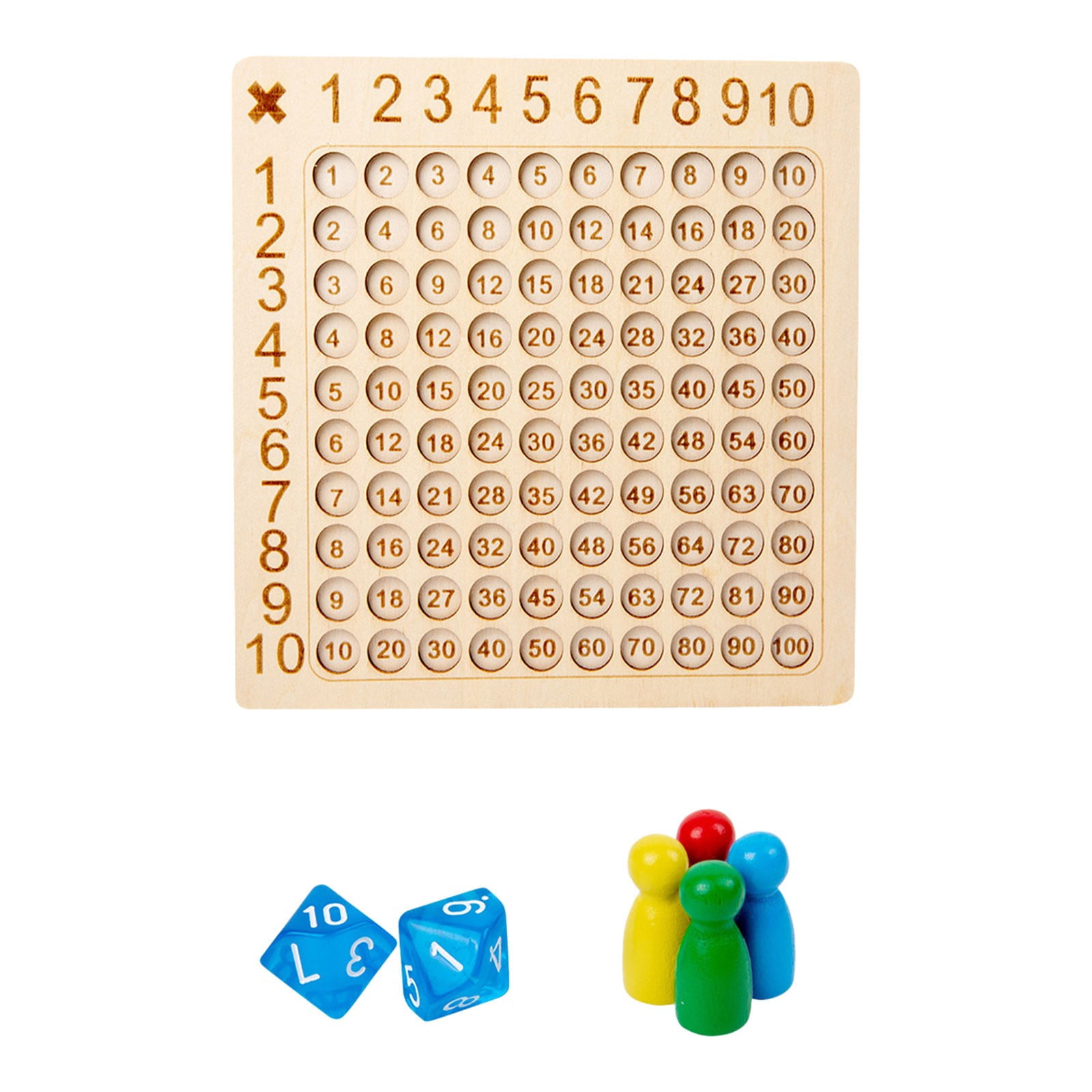 HJJLRH Wooden Montessori Multiplication Addition Board Game Toy ...
