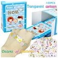 thumbnail image 1 of HJQEQVD 100PCS Cartoon Disposable Waterproof Square type Band Aid Adhesive Bandages, 1 of 6