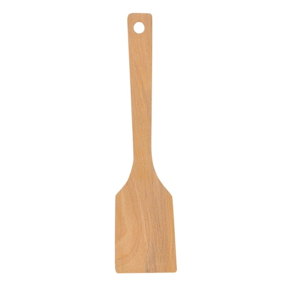 HJQEQVD 11 Inch Big Wooden Spatula for Cooking Giant Wood Shovel Scraper Utensil for Large Cast Iron Kitchen Spatula Flat Multipurpose Long Handle Frying Turner Heat Resistant,Khaki