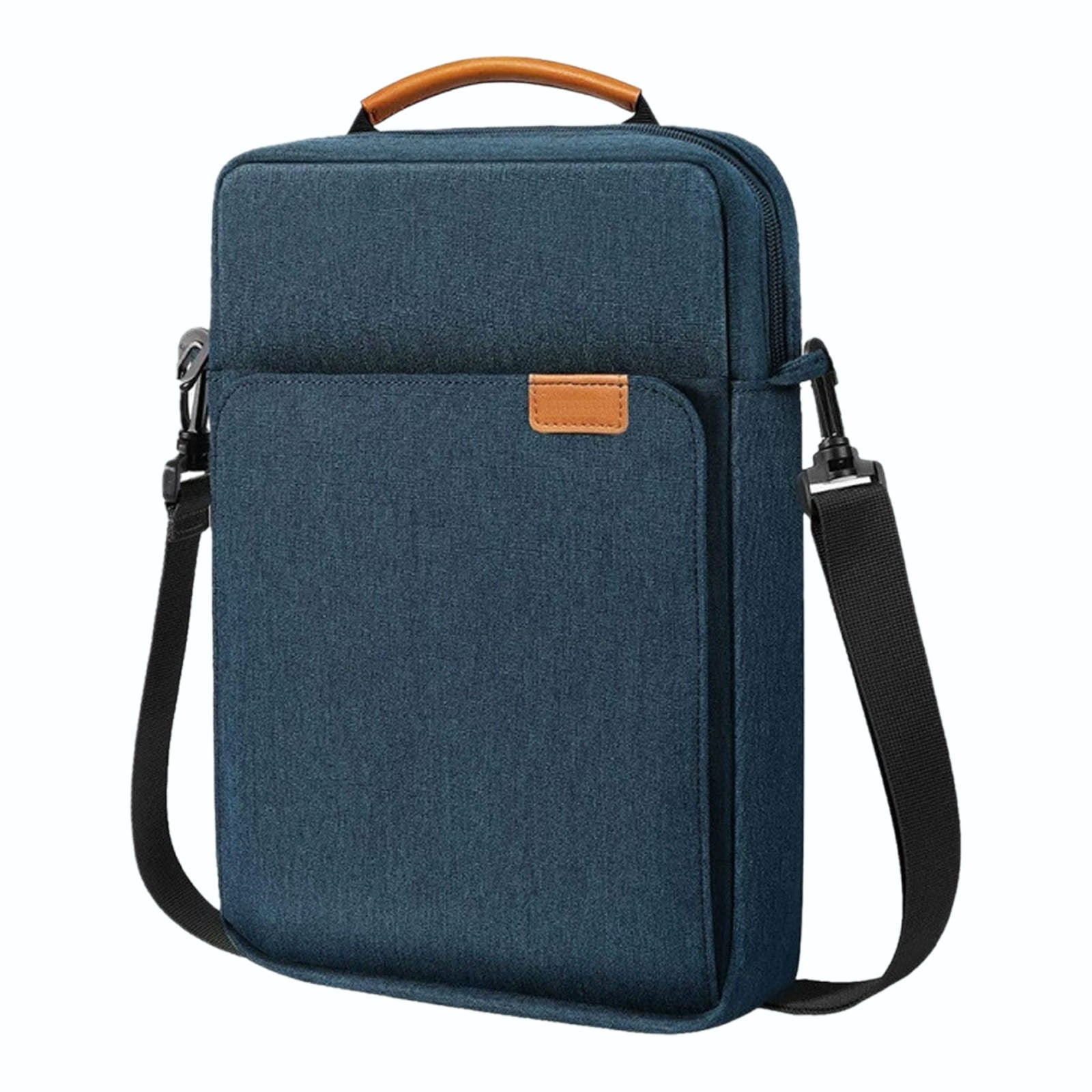 HJQEQVD 13.3 Inch Laptop Shoulder Bag Carrying Case for Macbook Air 13" M4 M3 M2 A3420 A3113/ MacBook Pro 14 M4 M3 M2 M1/ 13" iPad Pro M4/ iPad Air M3 M2 2025, Vertical Laptop Sleeve Handbag, Black