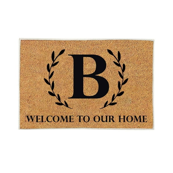 HJQEQVD 15*23 Inch Door Mat Outdoor Entrance Entryway Front Porch Rugs Anti Bottom Floor Indoor Outdoor Carpet for Farmhouse Patio Home Decor Large Door Mat Outside Entrance With Initial