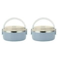 thumbnail image 1 of HJQEQVD 2 Pcs Thermos For Hot Food, Lunch Box, Thermal Lunch Box Stackable Hot Food Insulated Box 304 Stainless Steel Round Lunch Box Sealed Food Containers(Single Layer-Blue), 1 of 7