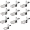 thumbnail image 1 of HJQEQVD 20Pcs Shelf Support Pegs, 1/4 Inch (6.35mm) Metal Shelf Pins for Wood Shelves Adjustable Shelf Brackets L-Shaped Clips with Silicone Sleeve for Kitchen Bookcase Cabinet Furniture Support, 1 of 3