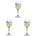 thumbnail image 1 of HJQEQVD 3 PCS Watercolor Floral Wine Glasses Hand Painted Wine Glass with Stemmed Spring Leaves Colored Wine Glasses for Home Office Decor Ornament Gifts, 1 of 8