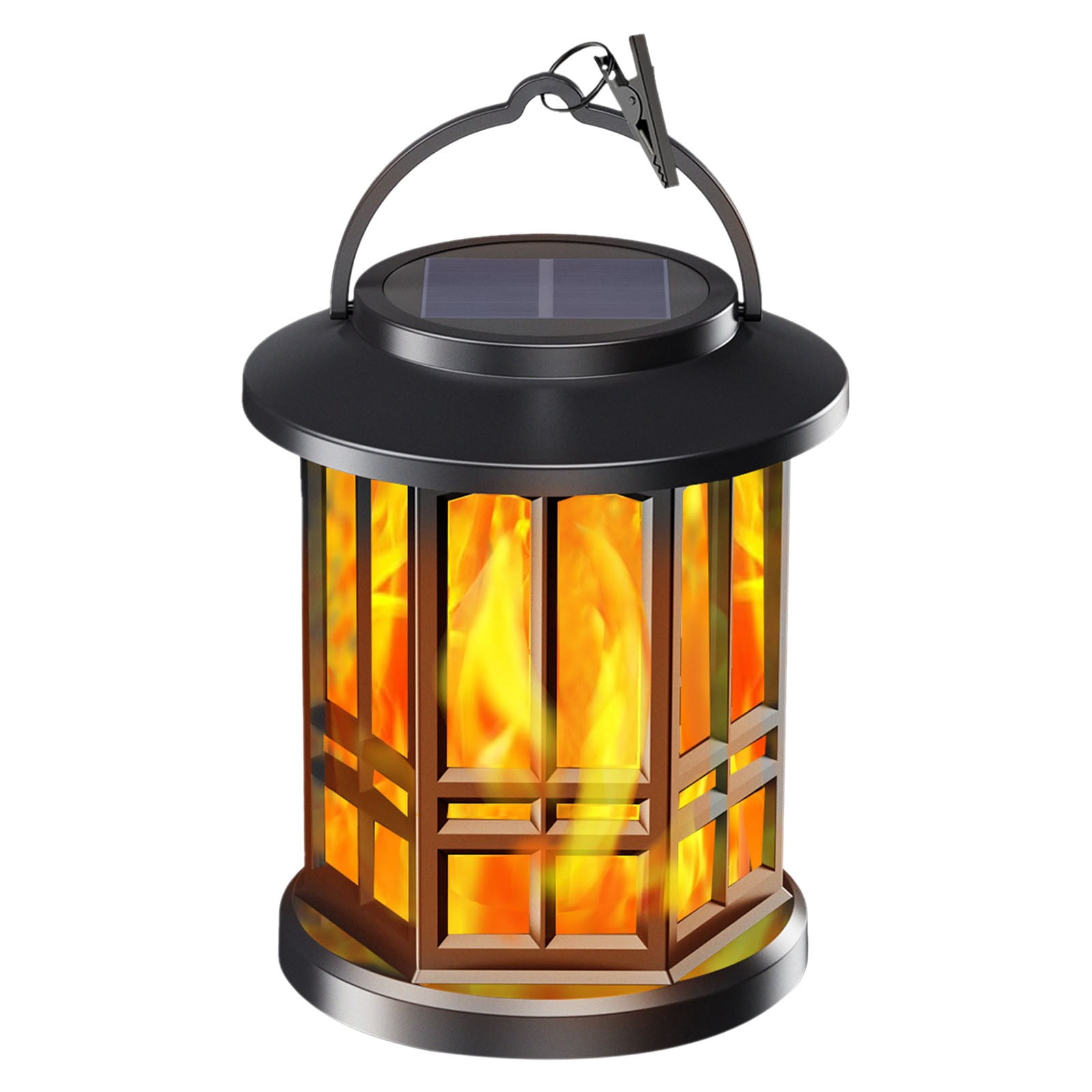 Boundbreed Flickering Flame Solar Lantern – Outdoor Waterproof, Dancing LED Light, Auto On/Off, 600mAh Battery, IP65, Hanging Or Tabletop