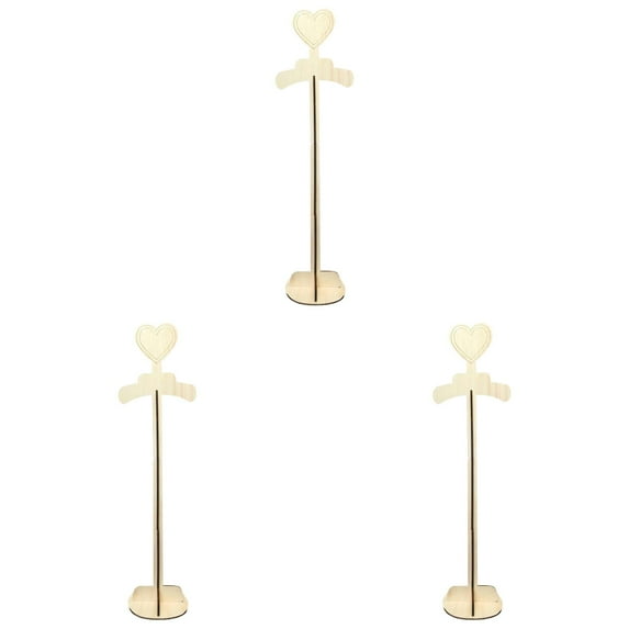 HJQEQVD 3 Pack USA Heart Shaped Dress and Outfit Stand | Baby Shower Decorations for Girl or Boy | Hand Assembled Solid Wood Baby Hangers Display Set for Baby Layette Set, Dresses, or Onesie