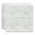 thumbnail image 1 of HJQEQVD 3D Wall Panels Peel and Stick, White Self-Adhesive Foam Stone 3D Wallpaper, Textured Faux Brick Wall Panels for Interior Wall Decor, Home Decoration, (3PCS, 70x70cm), 1 of 9