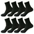 thumbnail image 1 of HJQEQVD 4 Pairs Diabetes Socks for Women Socks Womens Unisex Crew Socks Thin Loose Fit Soft Wide Stretchy Seamless Toe Socks Non Binding Socks for Men,Black One Size, 1 of 2
