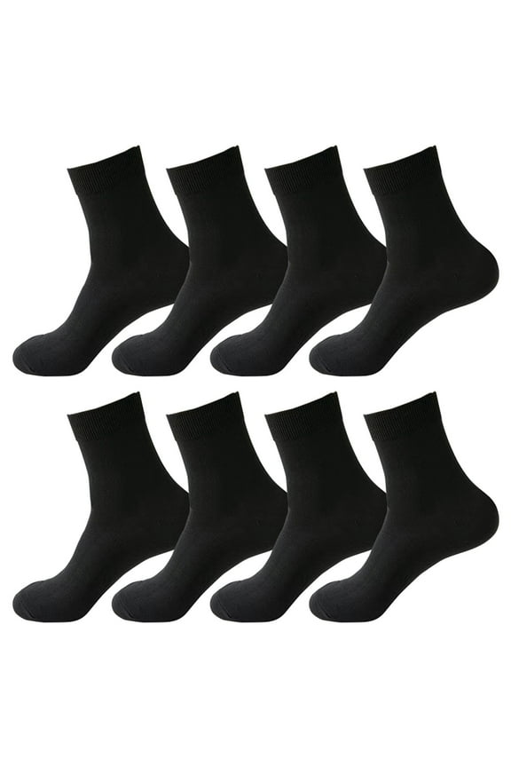 4 Pairs Diabetes Socks for Women Socks Womens Unisex Crew Socks Thin Loose Fit Soft Wide Stretchy Seamless Toe Socks Non Binding Socks for Men,Black One Size