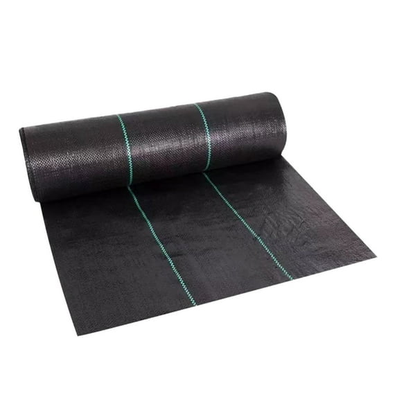 HJQEQVD 4Roll 5FTx10FT Heavy Duty Weed Barrier Landscape Fabric for Outdoor Gardens, Non Woven Weed Blocker Fabric, Garden Landscaping Fabric Roll,Black Weed Block Gardening Mat, Weed Control Fabric