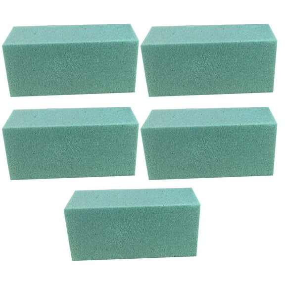HJQEQVD 5 Pack Floral Foam Blocks Each (8.26"L X4.13"W X 2.75"H) Green Wet & Dry Flower Foam for Fresh & Artificial Flower Arrangement Plant Foam Florist Supplies for Diys Arts Crafts & Weddings