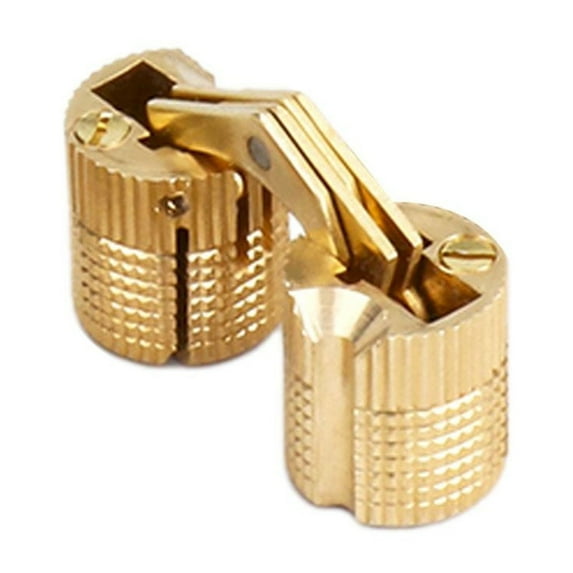 HJQEQVD 8 mm Hidden Brass Barrel Hinges, 180 Degree Opening Angle Concealed Furniture Hinges for DIY Jewelry Box Hand Craft (8, 8mm)