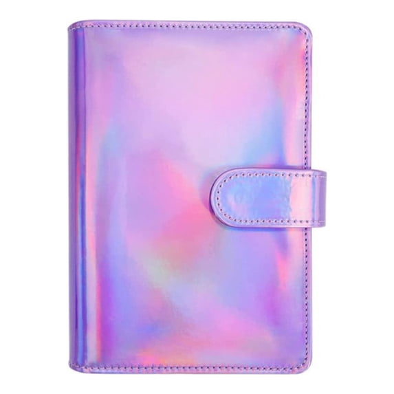 HJQEQVD A6 PU Leather Notebook Binder with 26 Categories Label, Budget Planner Organizer, Refillable Loose Leaf 6 Ring Binder Cover, 12 Pieces Binder Pockets