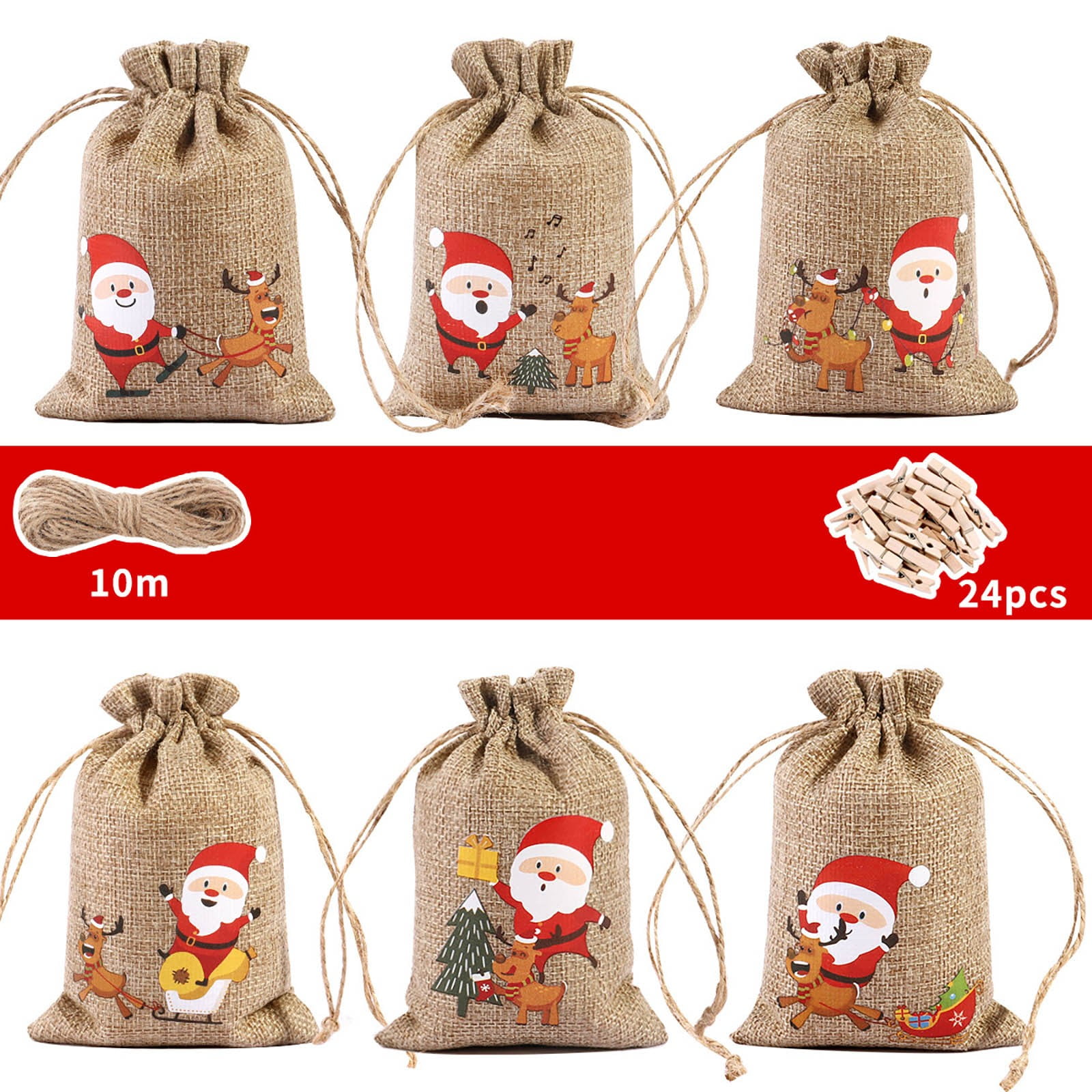 50 Gray Burlap Bags With Drawstring, 5x8 Inch (5x7 Internal) Gift Bag