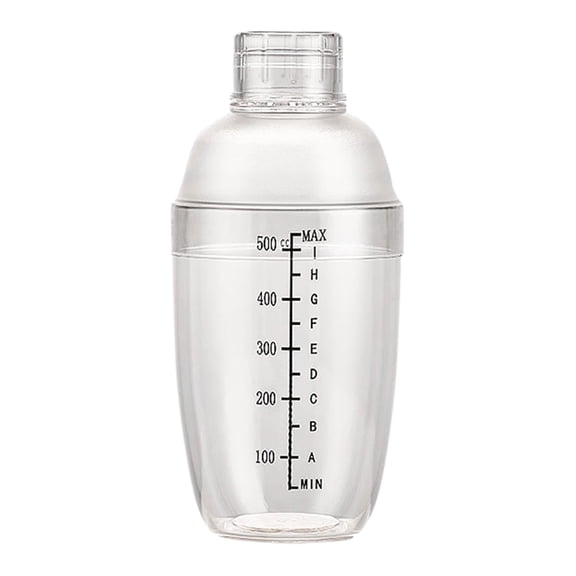 HJQEQVD Cocktail Shakers Plastic Cocktail Shaker Hand Drink Mixer Boba Tea Shaker Cup with Scales Bar Tool Transparent Plastic Shaker Milk Tea Shop Supplies