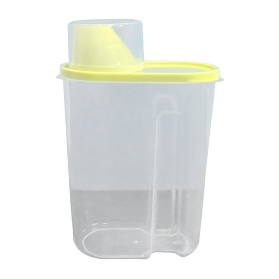 HJQEQVD Dry Food Storage Dispenser for Flour & Pasta - Airtight Cereal Container with Easy-Pour Spout, Kitchen Pantry Organization Jars for Rice, Grains, Sugar
