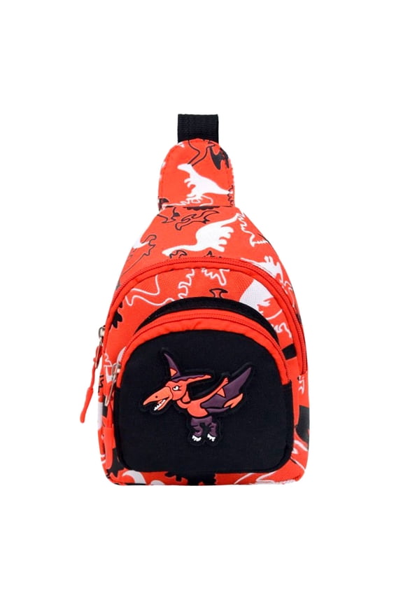 Fashion Waist Packs Cute Toddler Fanny Pack Dinosaur Fanny Pack Waist Packs Fanny Pack for Kids Waist Bag Chest Bagkids Chest Bag Boys Dinosaur Shoulder Bag,Red