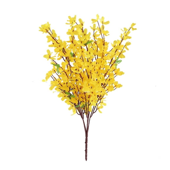 HJQEQVD Flower Wall Decor 2Pack Artificial Silk forsythia Flower for Front Door 2Pack Artificial Silk forsythia Flower for Front Door Jasmine Flowers Home Party Wedding Day Wall Decoration Yellow