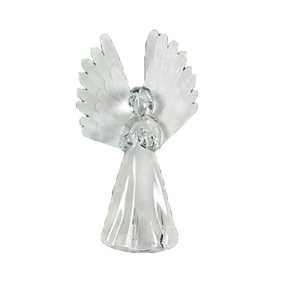 HJQEQVD Glass Angel Figurine Diy Transparent Angel Pendant Inspirational Angel Statue Desktop Crystal Ornament Angel Statue Ornaments Art Collectible Gift ﻿