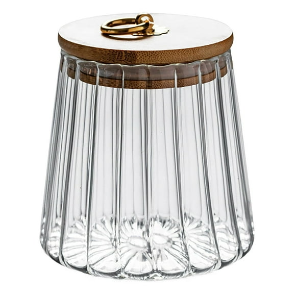 HJQEQVD Glass Jar with Lid Large Glass Coffee Nuts Canister Airtight Storage Jar with Bamboo Lid Kitchen Containers for Candy Snack Coffee Beans Tea Cookie(Large Oval)