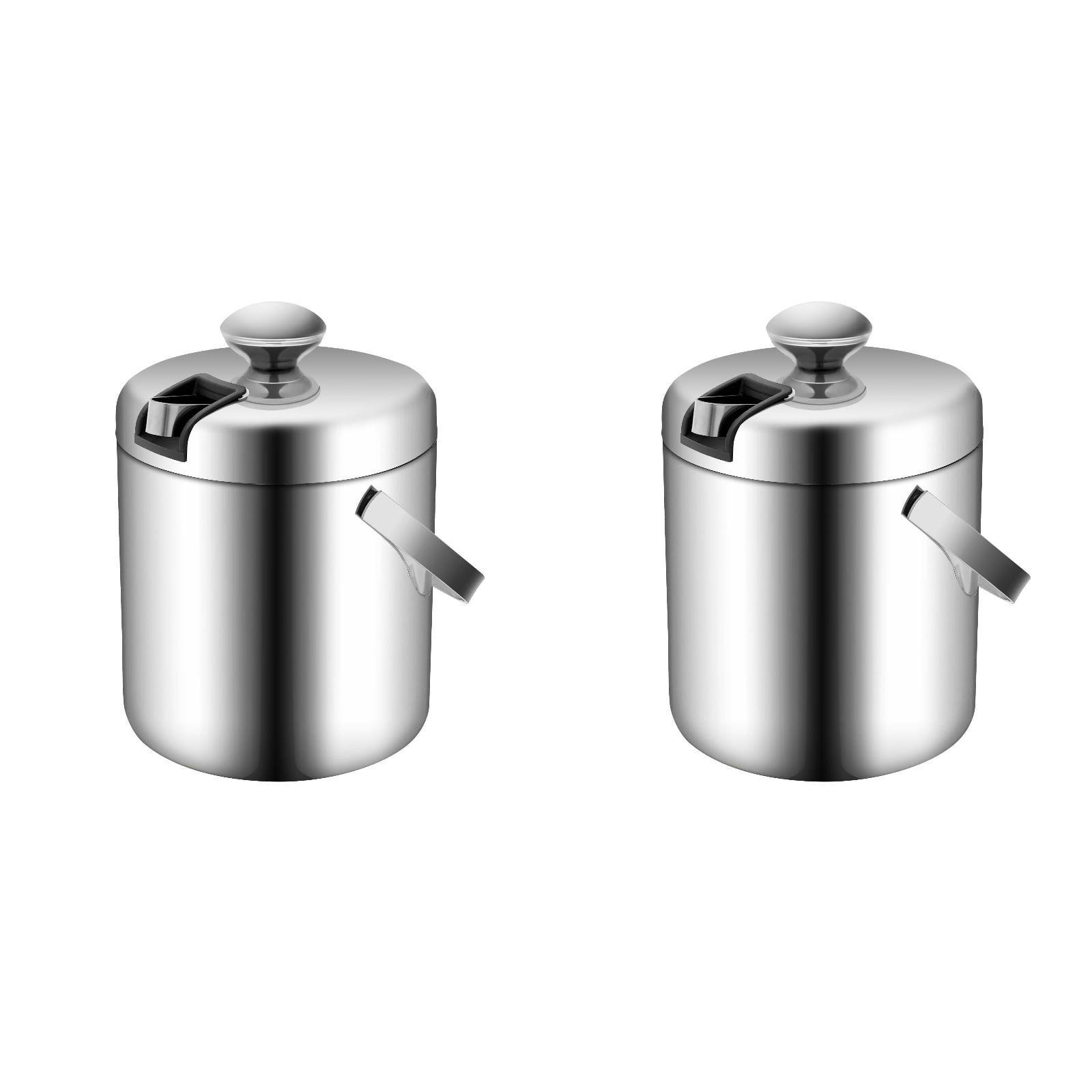 HJQEQVD Ice Bucket with Lid, Insulated Silver Ice Bucket for Cocktail — free download