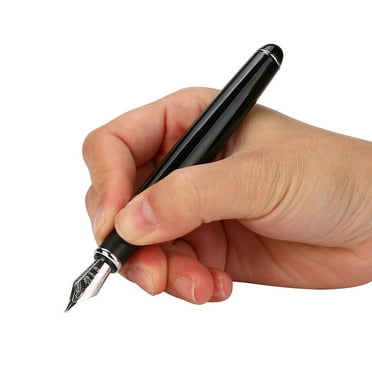 HJQEQVD Ink Pens for Writing Matte Frosted Deluxe Black JinHao X750 Fountain Pen 0.5mm Extra Fine Nib Basic Pens