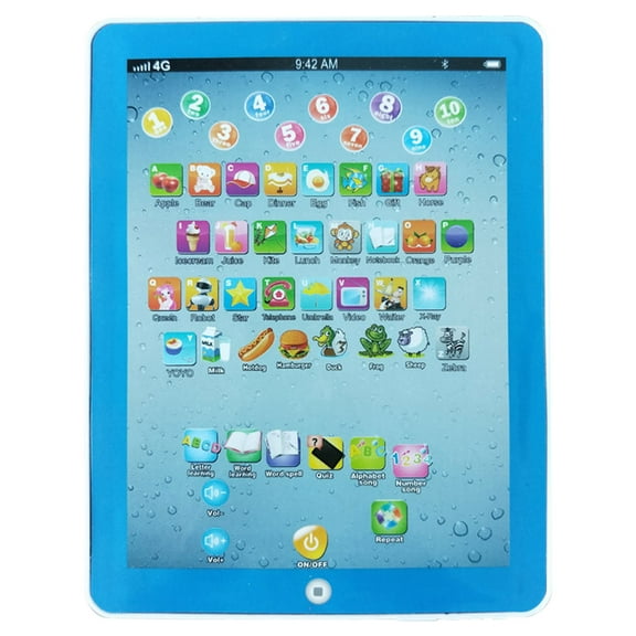 HJQEQVD Kids Tablet -Learning Pad,with 6 Games to Learn Music/Words/Learning Letters/Alphabet,Education Tablet for Kids for Boys & Girls 3 Years Up