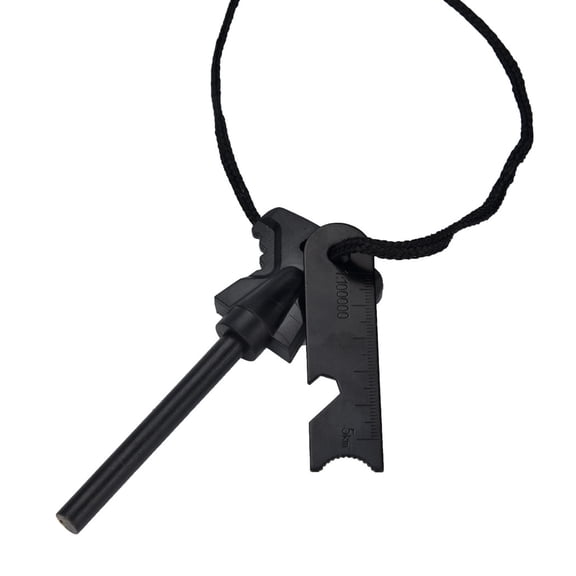 HJQEQVD Outdoor Survival Magnesium Flints Scraper Stone Fire Starter Lighter Tool ruler
