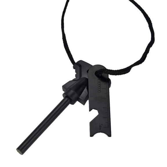 HJQEQVD Outdoor Survival Magnesium Flints Scraper Stone Fire Starter Lighter Tool ruler