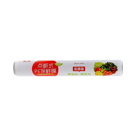 HJQEQVD Plastic Wrap Food Wrap with Slide Cutter Cling Wrap Food Service Clear Cling Film Bpa Free Microwave Safe Kitchen Wrap Quick Cut Plastic Film