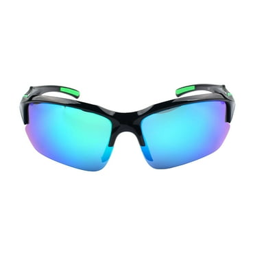 HJQEQVD Polarized Sunglasses for Men & Women Polarized Sport Wrap Men Cycling Ski Sunglasses Fishing Driving Glasses Block of UVA UVB and UVC (Green)