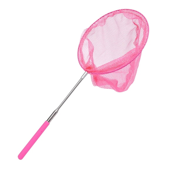 HJQEQVD Retractable Children's Fishing Net and Insect Net Folding Bucket for Outdoor Supplies Pink