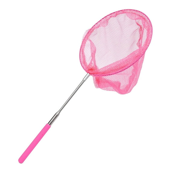 HJQEQVD Retractable Children's Fishing Net and Insect Net Folding Bucket for Outdoor Supplies Pink
