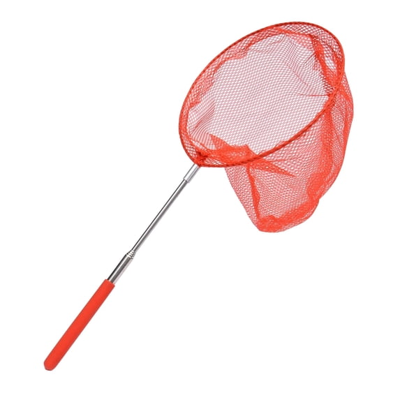 HJQEQVD Retractable Children's Fishing Net and Insect Net Folding Bucket for Outdoor Supplies Red