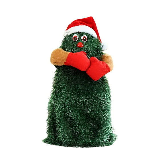HJQEQVD Singing Dancing Christmas Tree Animated Christmas Character 8” Stuffed Animal Plush Christmas Tree with Music and Lights