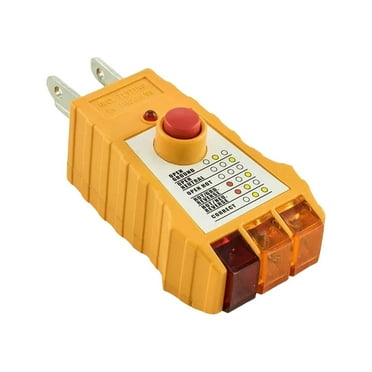 HJQEQVD Socket Tester with check. Receptacle Tester for Standard AC Outlets. Includes 7 Visual Indications and Wiring Legend. Automatic Electric Circuit Polarity Voltage Detector Breaker Finder