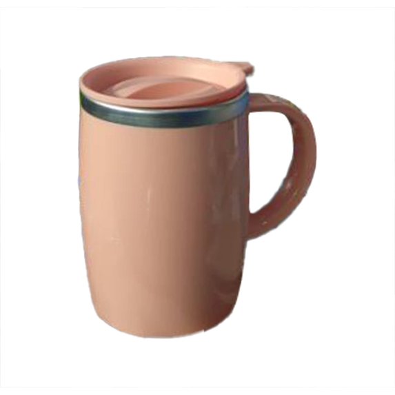 HJQEQVD Travel Coffee Mug with Handle and Lid, 17 oz, Portable Coffee Cup for Car Cup Holder, Dishwasher Safe