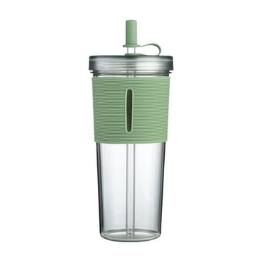 HJQEQVD Water Bottle with Straw Acrylic Travel Tumbler with Lid and Premium Insulated Double Wall Plastic Reusable Cups Clear High Temperature Resistance Insulated Tumbler with Straw