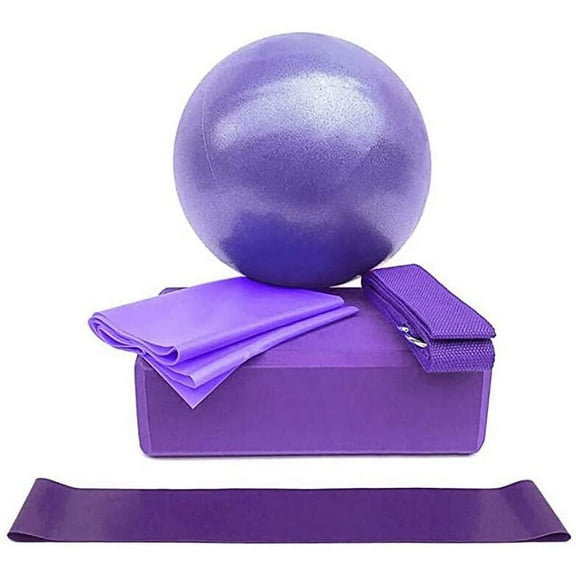 HJQEQVD Yoga Starter Kit 5pcs Yoga Equipment Set Outdoor Decorations Purple