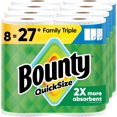 thumbnail image 1 of HJTER Quick-Size Paper Towels, White, 8 Family Triple Rolls = 27 Regular Rolls, 1 of 13