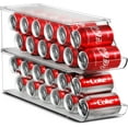 thumbnail image 1 of HJTER Soda Can Organizer for Refrigerator Stackable Can Holder Dispenser with Lid for Fridge, Pantry, Freezer – Holds 12 Cans Each, BPA-Free, Clear Design, (2-Pack), 1 of 7