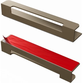 HJTERHRX Self-Adhesive Edge Fingerpull Door Handle - Easy to Install Screwless Peel and Stick on Glass, Wood, Metal, Plastic - Sliding Doors Knob for Kitchen Fronts, Drawers & Dressers Panels - 6 Pack
