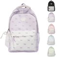 thumbnail image 1 of HJYCHN Backpack for Boys Dotted Bow Print Daypack with Multi Pockets Back to School Supplies for Kids Girls Backpack Purple, 1 of 5